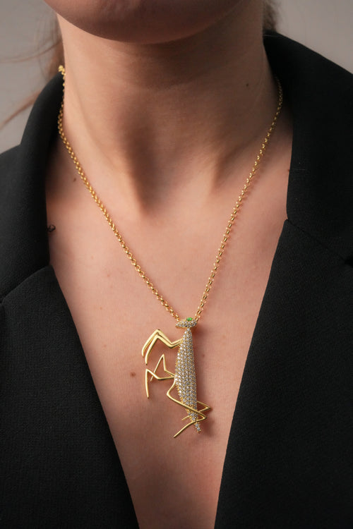 Divina Mantis Necklace - White, image 2