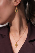 Scoris Necklace - Black Enamel