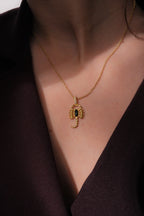 Scoris Necklace - Black Enamel, image 2
