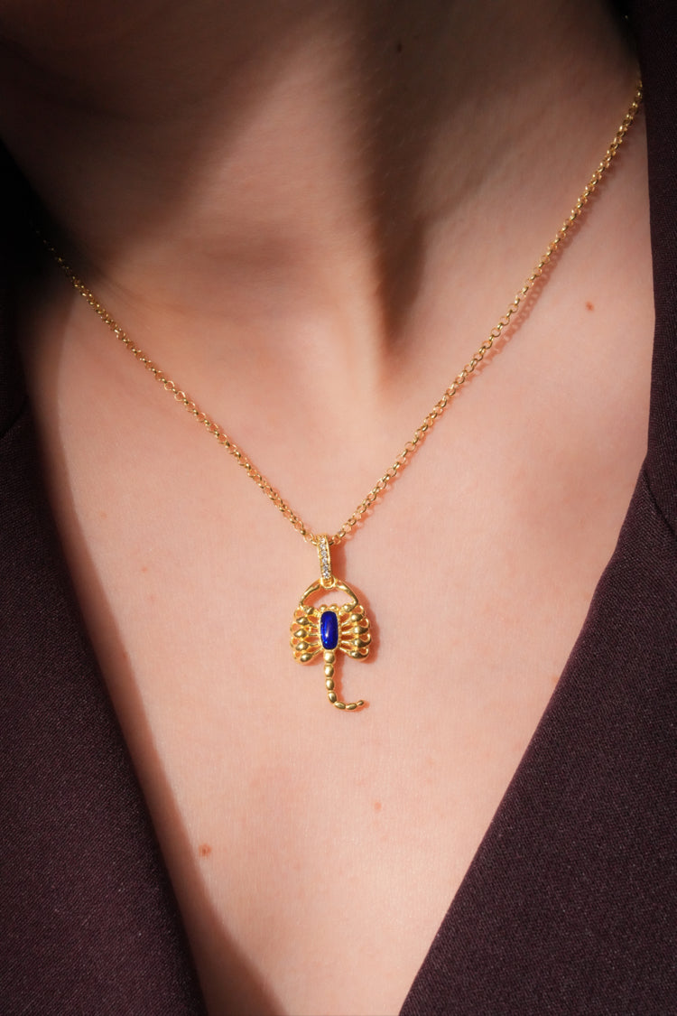 Scoris Necklace - Navy Blue Enamel, image 2
