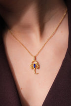 Scoris Necklace - Navy Blue Enamel, image 2