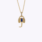 Scoris Necklace - Navy Blue Enamel, image 3