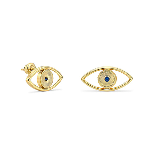 Azura Earrings - Navy Blue Eye