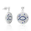 Orya Earrings - White / Navy Blue Eye